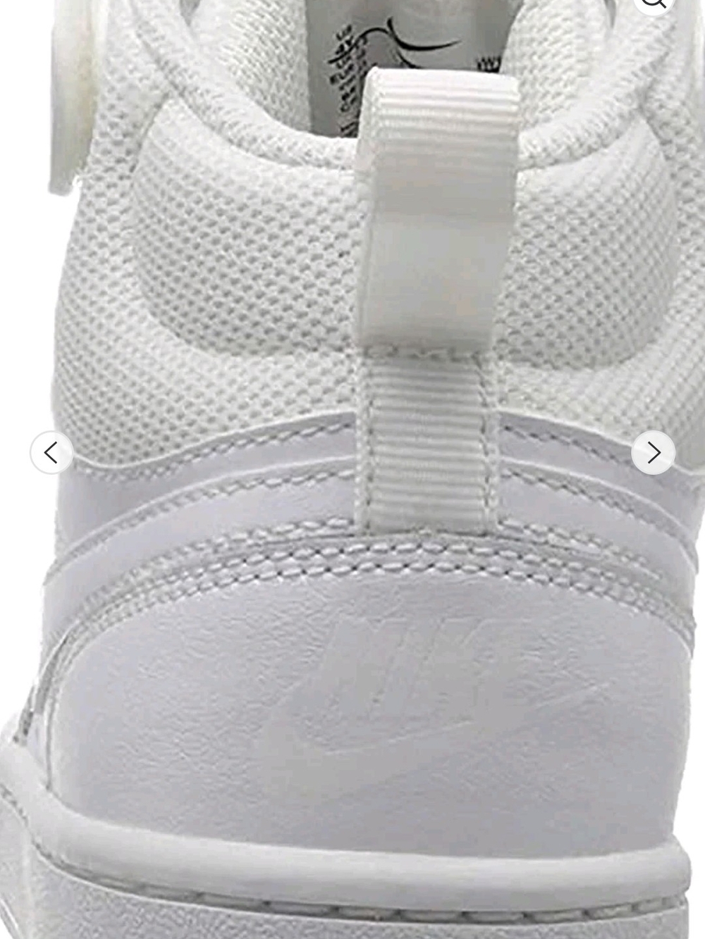 Nike Youth Boys White Mid-Top Court Sneakers - Picture 3 of 7